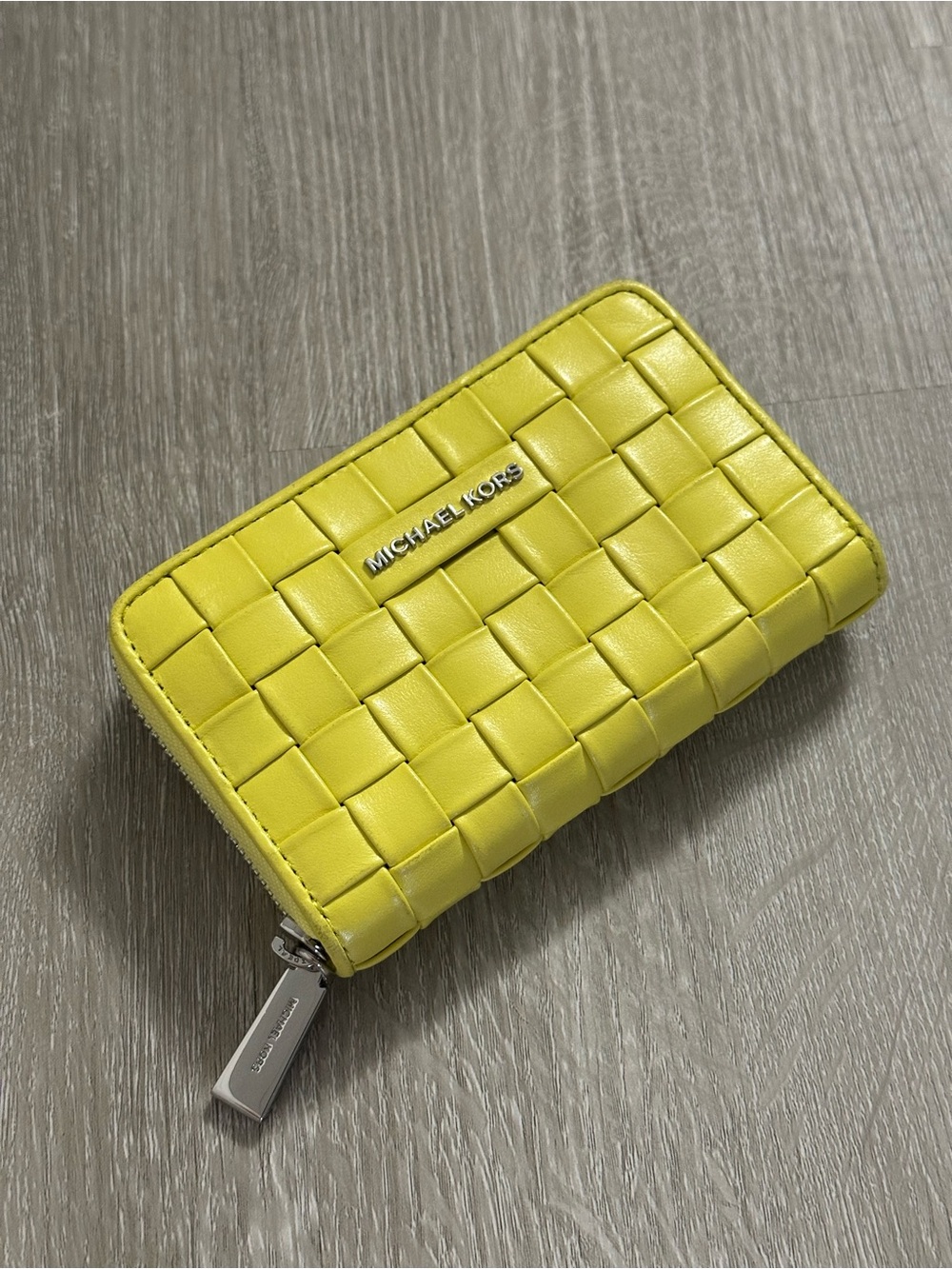 Yellow Woven Small Wallet